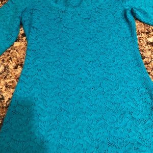 EUC Express Lace 3/4 Sleeve Top